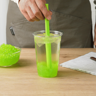 Tea Tek 7 lb Green Apple Popping Boba - 1 count box