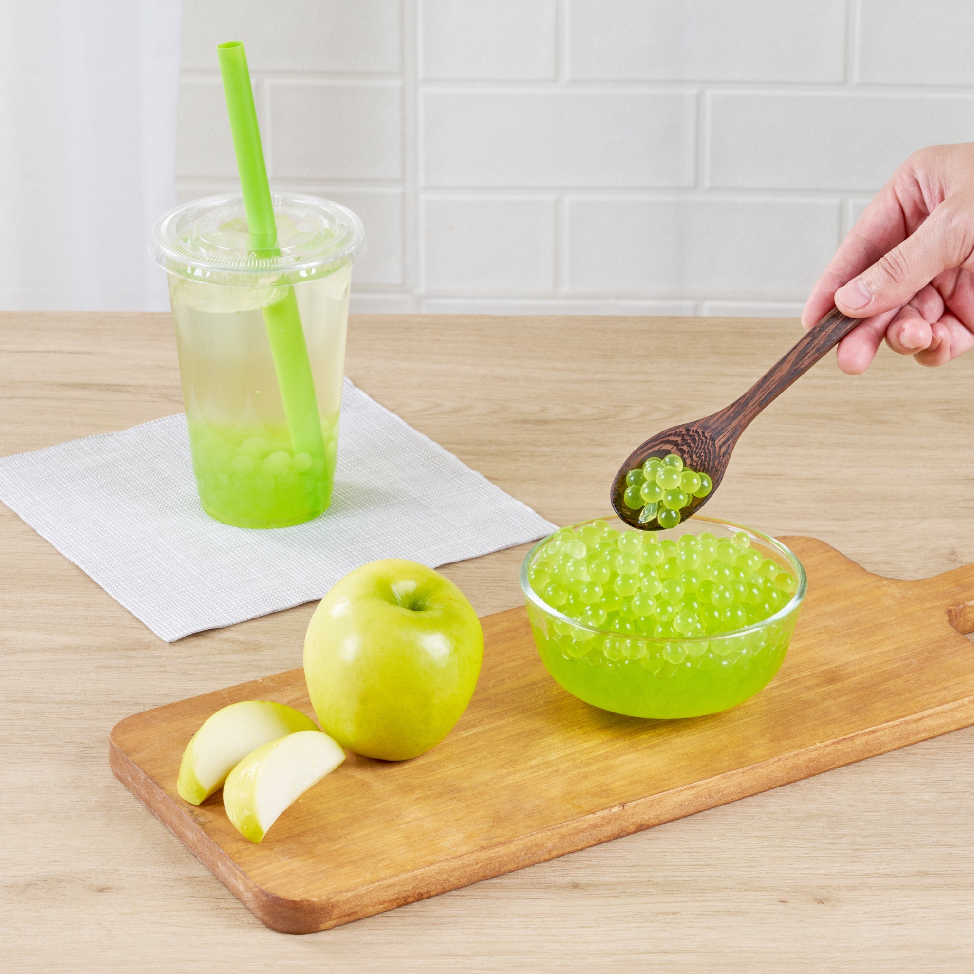 Tea Tek 7 lb Green Apple Popping Boba - 1 count box