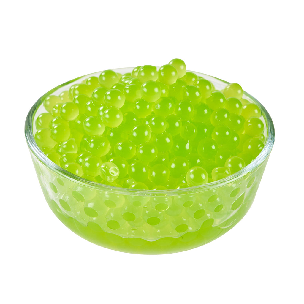 Tea Tek 7 lb Green Apple Popping Boba - 4 count box