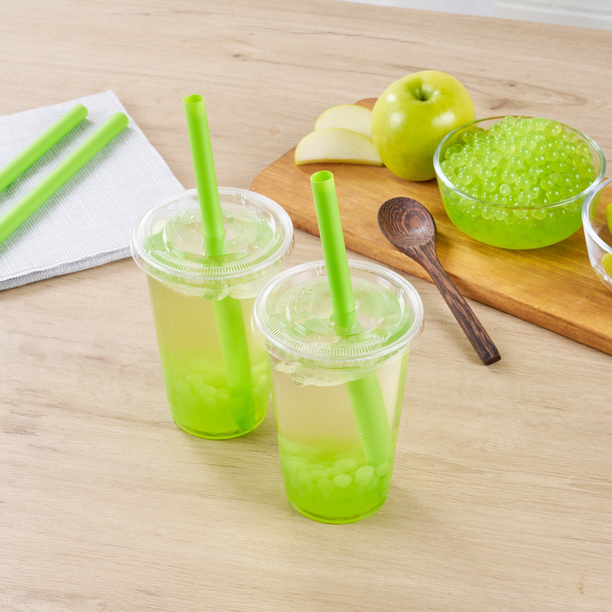 Tea Tek 7 lb Green Apple Popping Boba - 4 count box