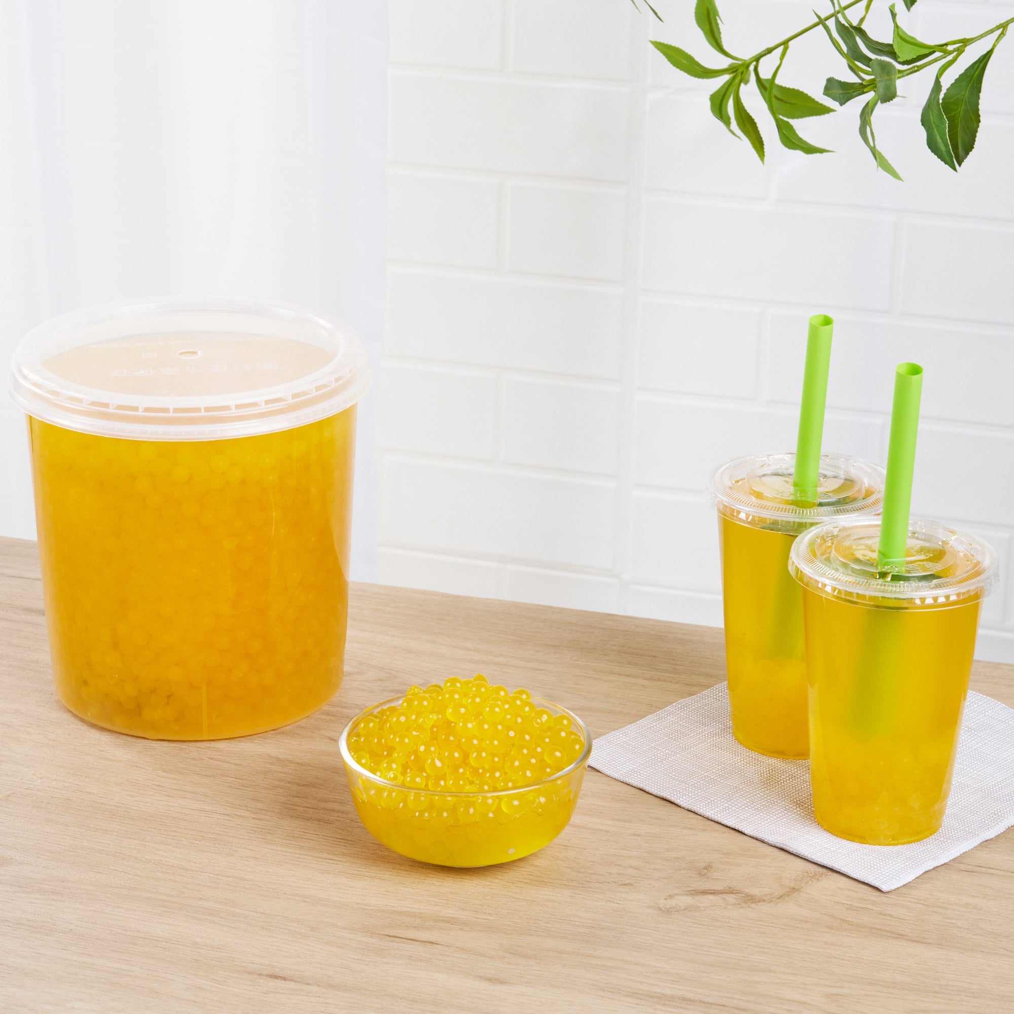 Tea Tek 7 lb Popping Boba - Peach - 1 count box