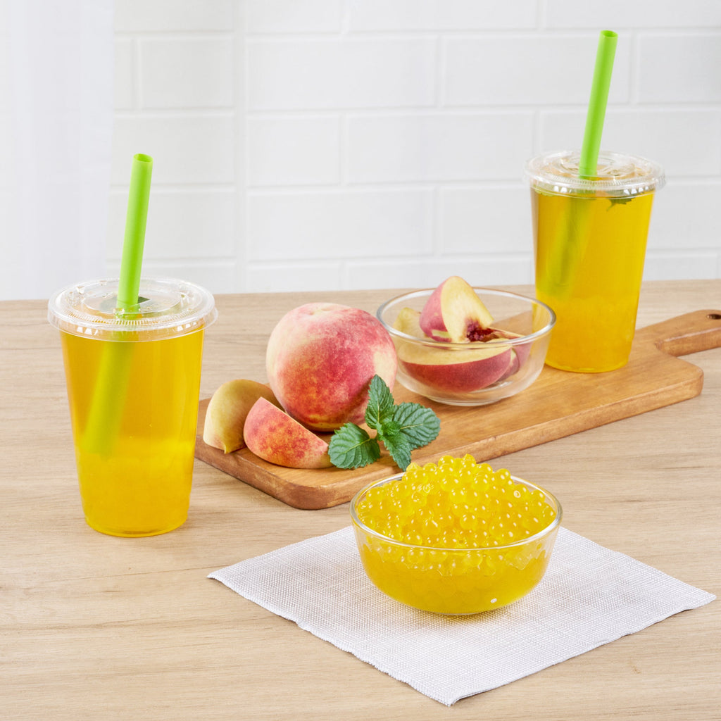 Tea Tek 7 lb Popping Boba - Peach - 1 count box