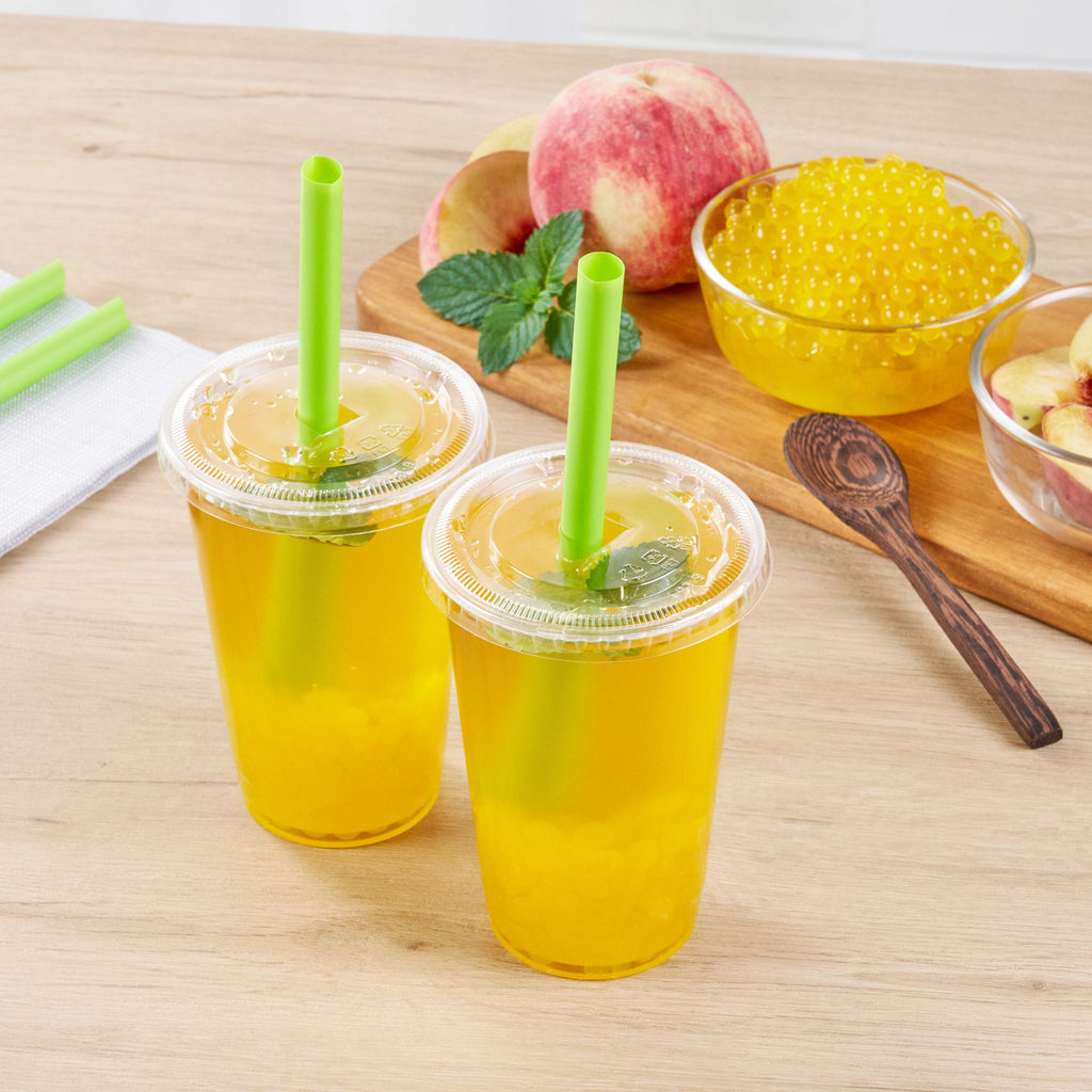Tea Tek 7 lb Popping Boba - Peach - 4 count box