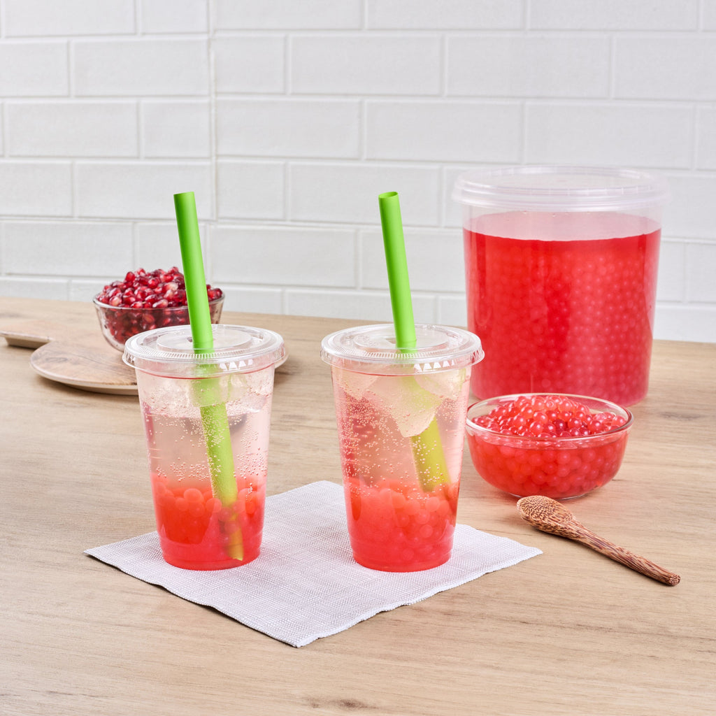 Tea Tek 7 lb Popping Boba - Pomegranate - 1 count box