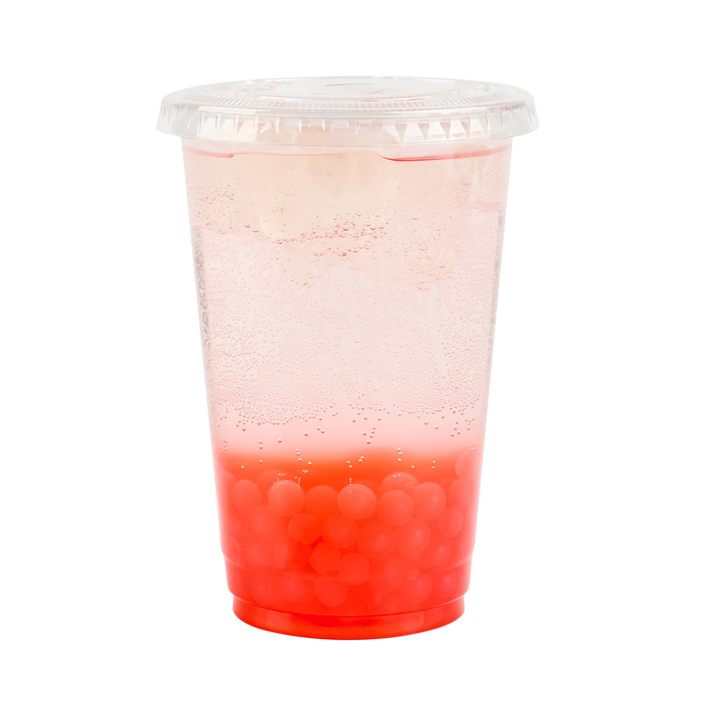 Tea Tek 7 lb Popping Boba - Pomegranate - 4 count box