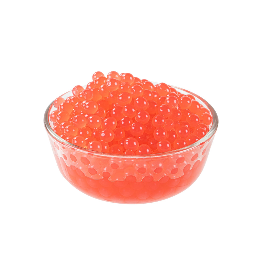 Tea Tek 7 lb Popping Boba - Pomegranate - 4 count box