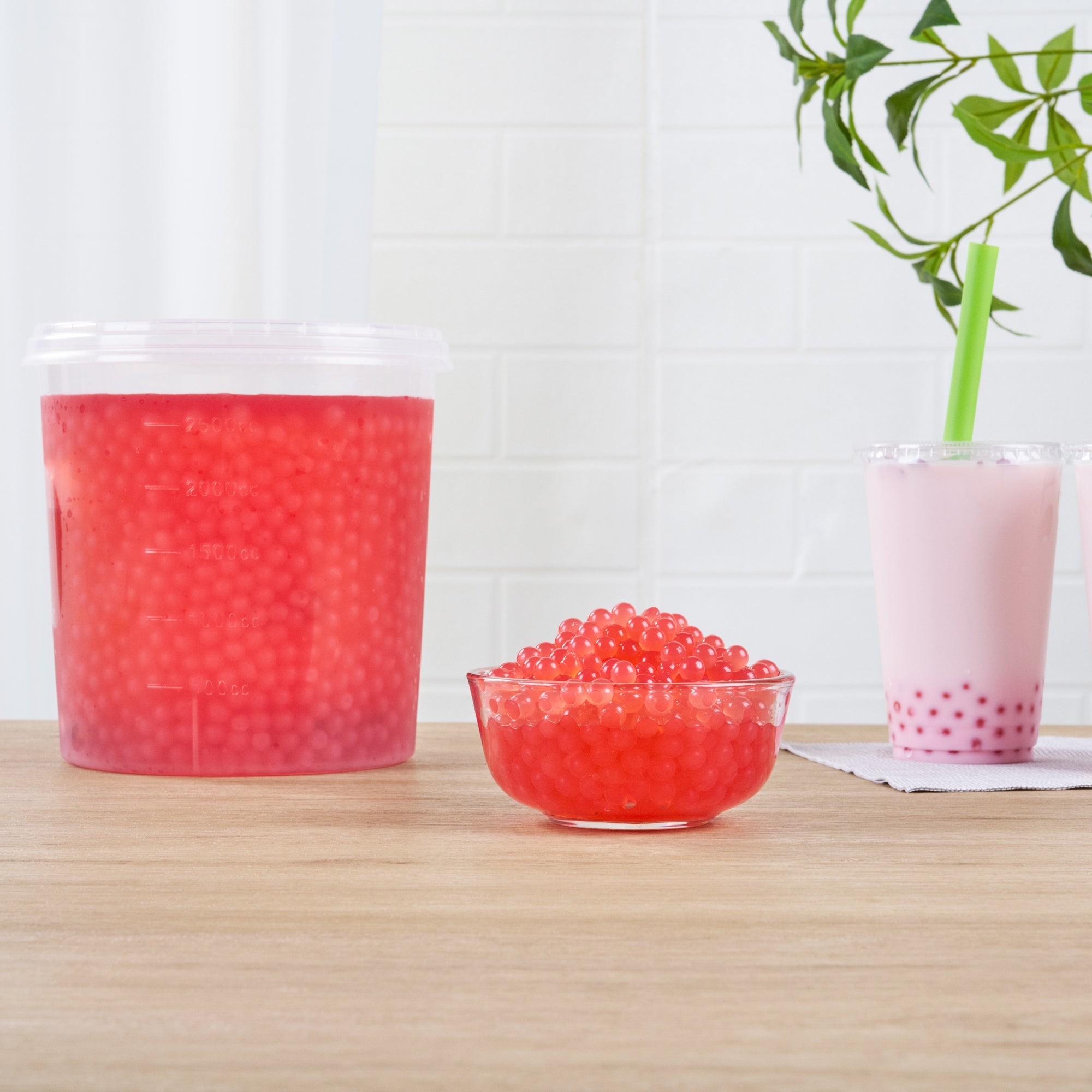 Tea Tek 7 lb Popping Boba - Rose - 4 count box