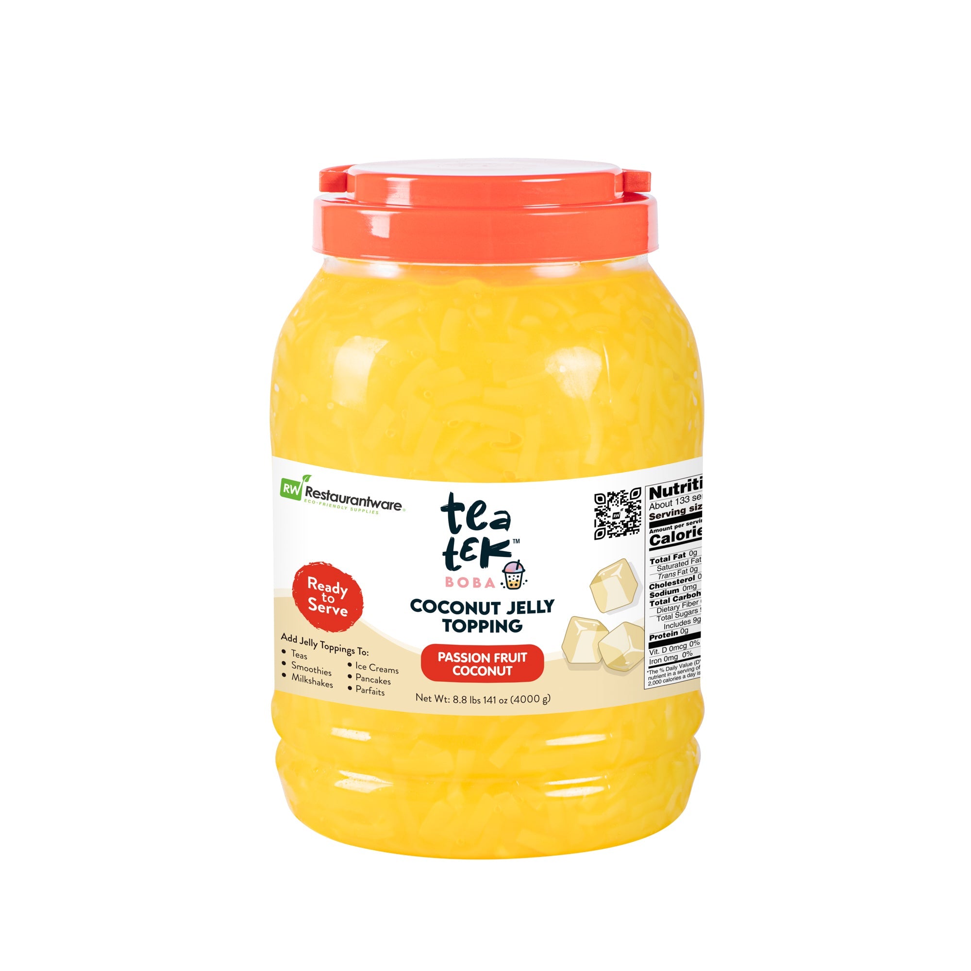 Tea Tek 8.8 lb Jelly Topping - Passion Fruit Coconut - 1 count box