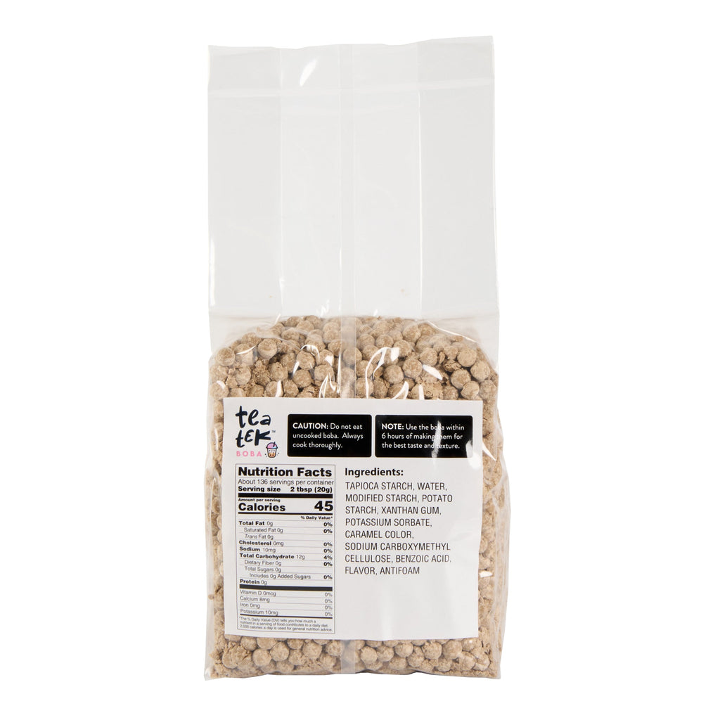 Tea Tek 6 lb Tapioca Boba Pearls - Original - 6 count box