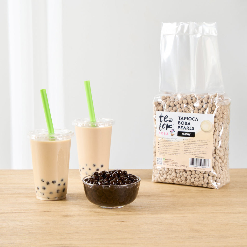 Tea Tek 6 lb Tapioca Boba Pearls - Chewy - 6 count box