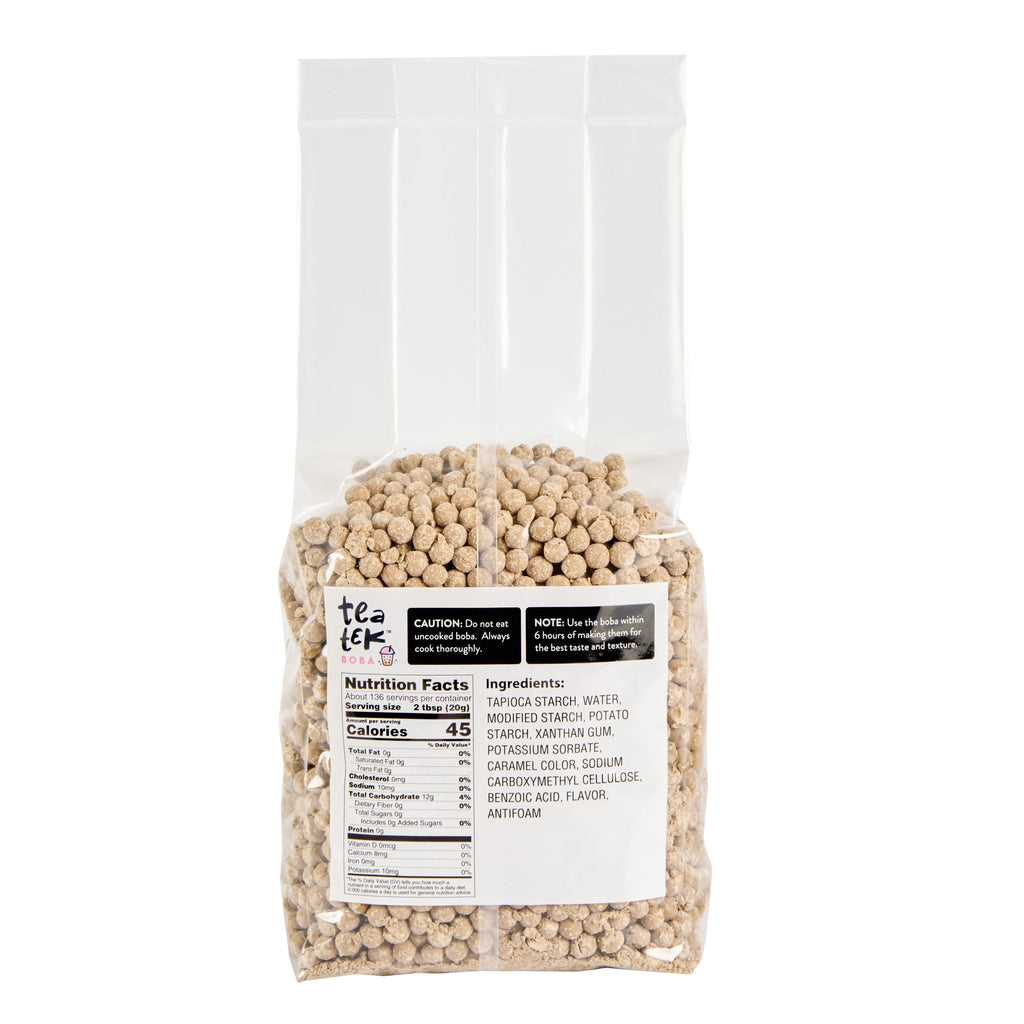Tea Tek 6 lb Tapioca Boba Pearls - Instant - 6 count box
