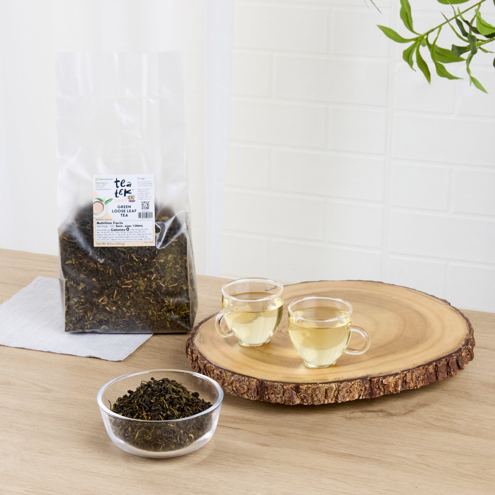 Tea Tek 8.4 oz Green Loose Leaf Tea - 25 count box