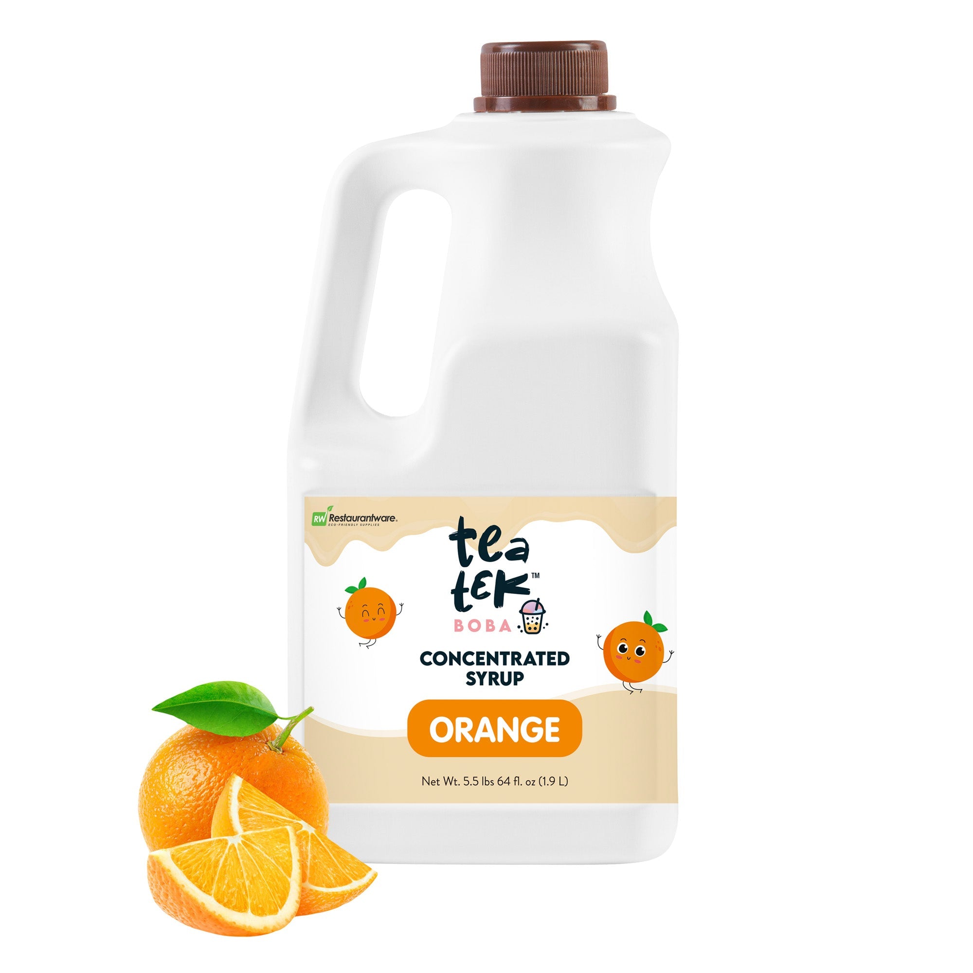 Tea Tek 64 fl. oz Orange Concentrated Syrup - 6 count box