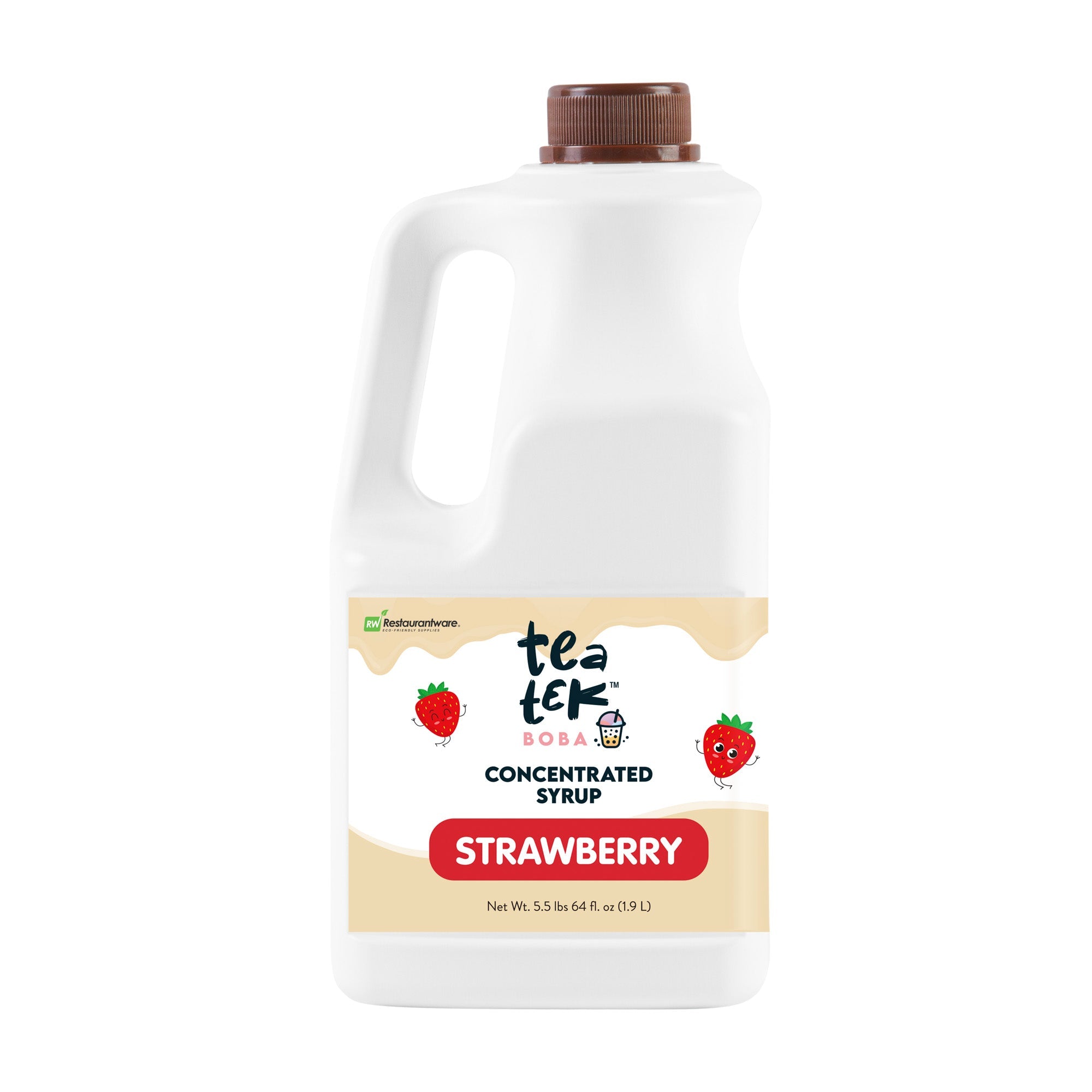 Tea Tek 64 fl. oz Strawberry Concentrated Syrup - 1 count box