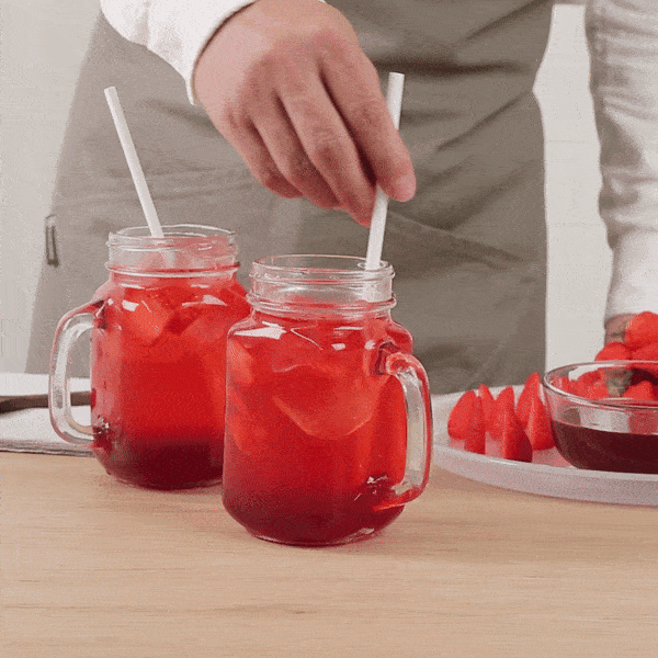 Tea Tek 64 fl. oz Strawberry Concentrated Syrup - 1 count box
