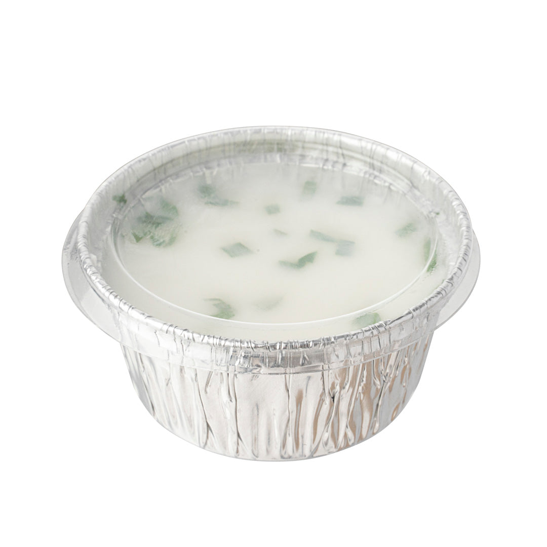 Foil Lux Round Clear Plastic Flat Lid - Fits Ramekin / Portion Cup - 100 count box