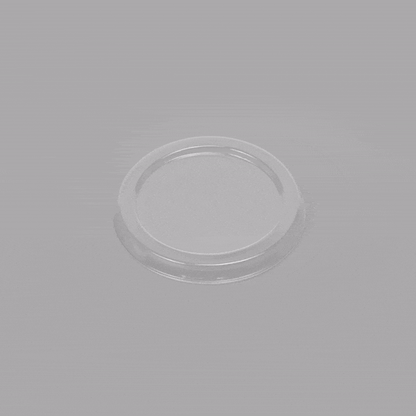 Foil Lux Round Clear Plastic Flat Lid - Fits Ramekin / Portion Cup - 100 count box