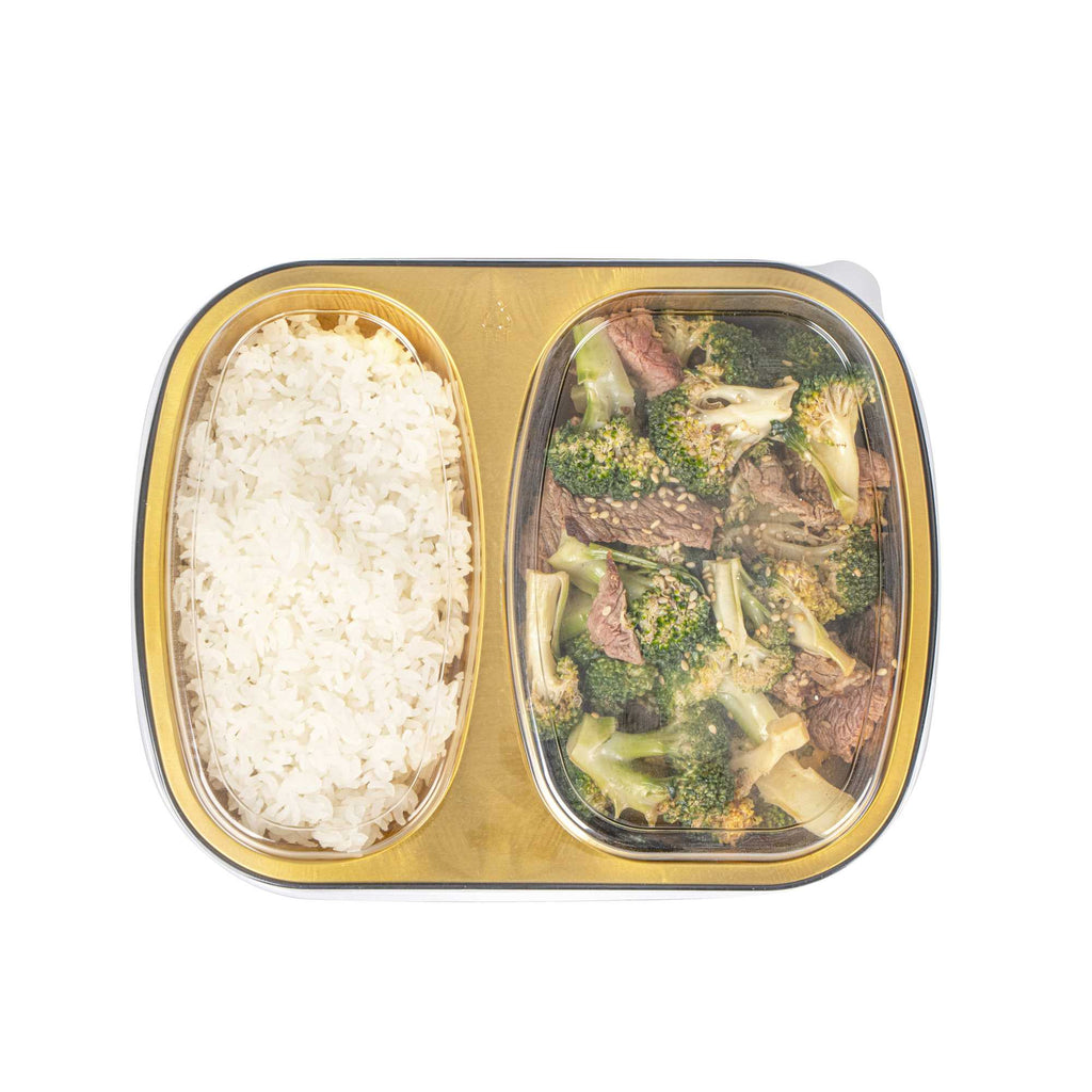 Foil Lux Clear Plastic Flat Lid - Fits 2-Compartment Foil Container - 100 count box