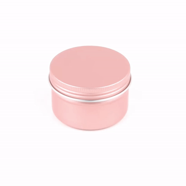 Chef 101 4 oz Round Rose Gold Tin Container - with Screw Lid - 100 count box