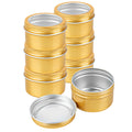 Chef 101 4 oz Round Gold Tin Container - with Window Lid - 100 count box
