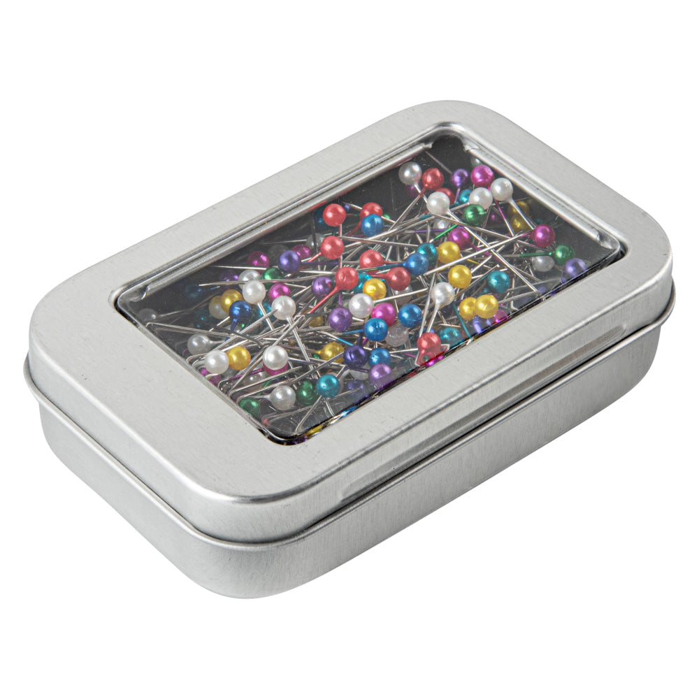 Chef 101 4 oz Rectangle Silver Tin Container - with Window Lid - 10 count box