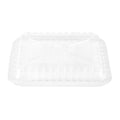 Foil Lux Oblong Clear Plastic Lid - Fits 1 lb Container - 100 count box