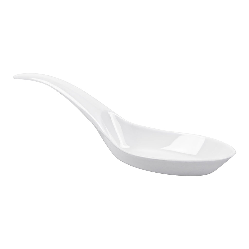 Mini Serve White Plastic Wave Spoon - 5" x 1 1/2" - 100 count box