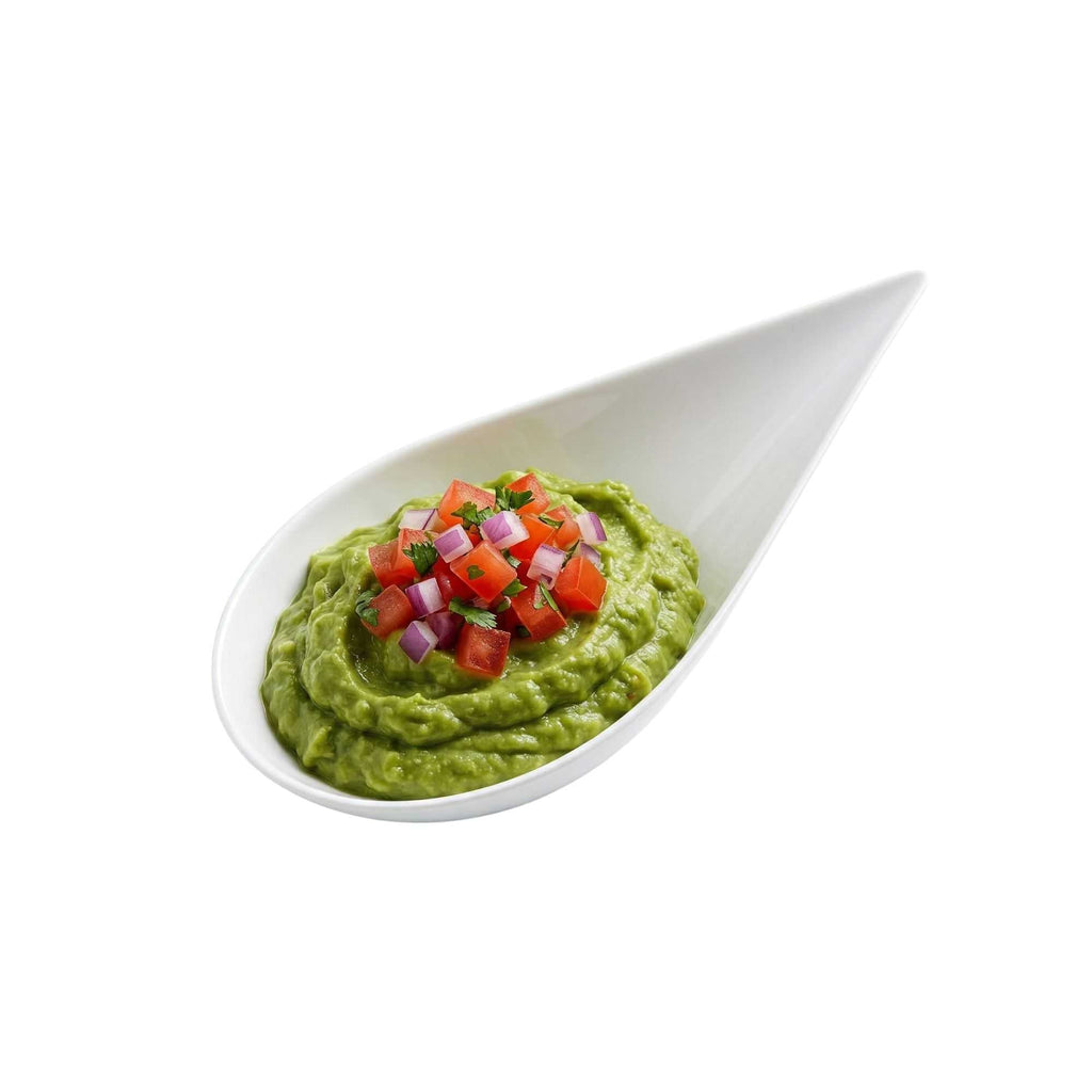 Mini Serve Teardrop White Plastic Spoon - 4" x 2" x 1/2" - 20 count box