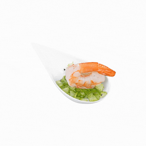 Mini Serve Teardrop White Plastic Spoon - 4" x 2" x 1/2" - 20 count box