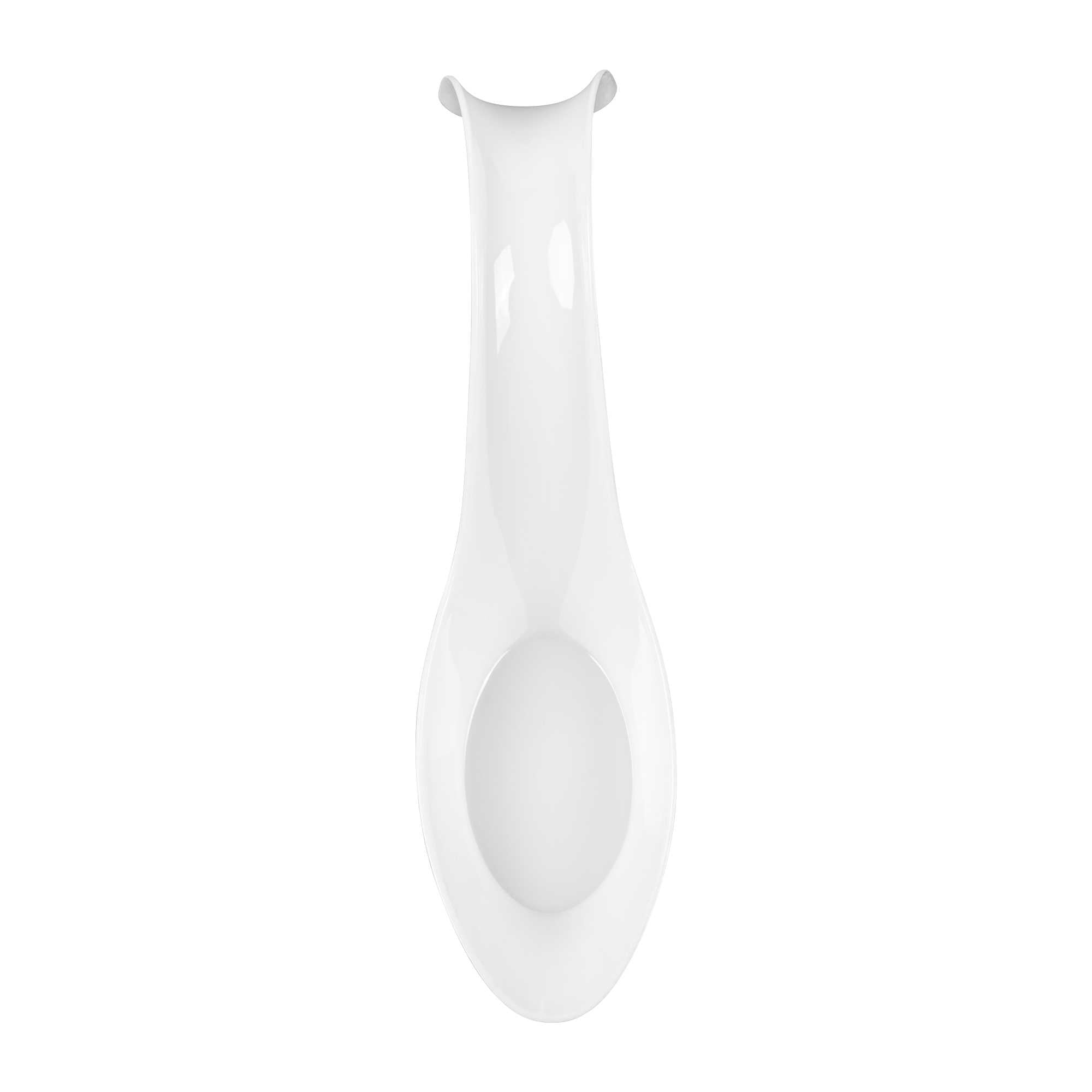 Mini Serve White Plastic Stiletto Spoon - 5" x 1/2" x 1 1/4" - 100 count box