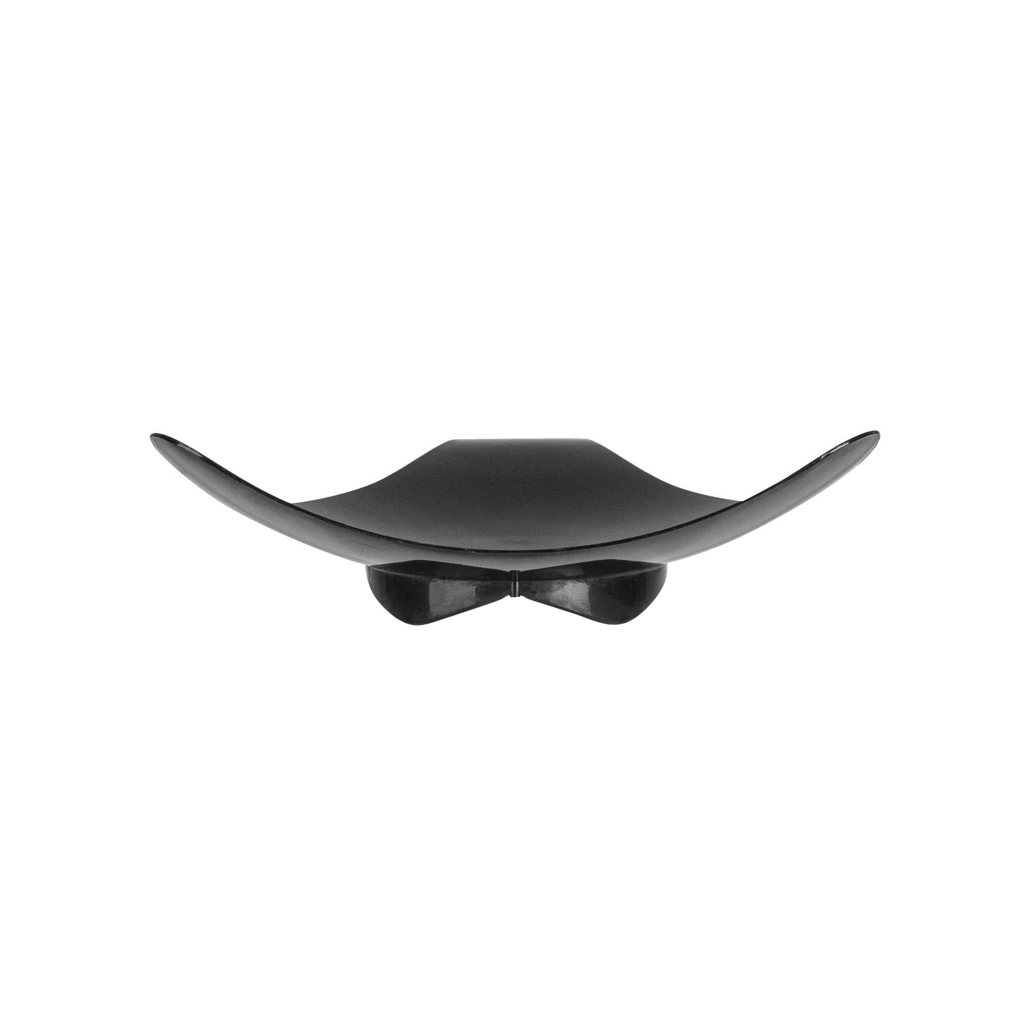 Mini Serve Triangle Black Plastic Shooting Star Appetizer Plate - 3" x 3" - 100 count box