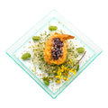 Mini Serve Square Seagreen Plastic Medium Modern Plate - 5" x 5" - 100 count box