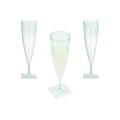 Bev Tek 5 oz Seagreen Plastic Champagne Flute - 2" x 2" x 7" - 10 count box