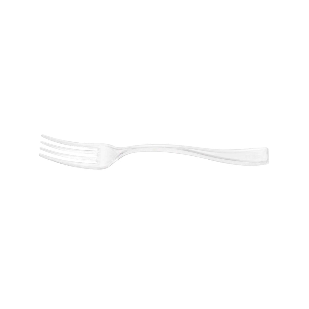 Mini Serve Clear Plastic Mini Fork - 4" - 100 count box