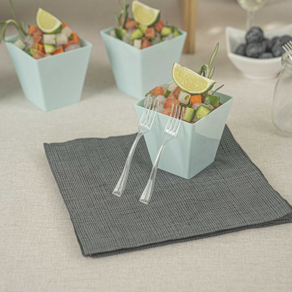 Mini Serve Clear Plastic Mini Fork - 4" - 100 count box