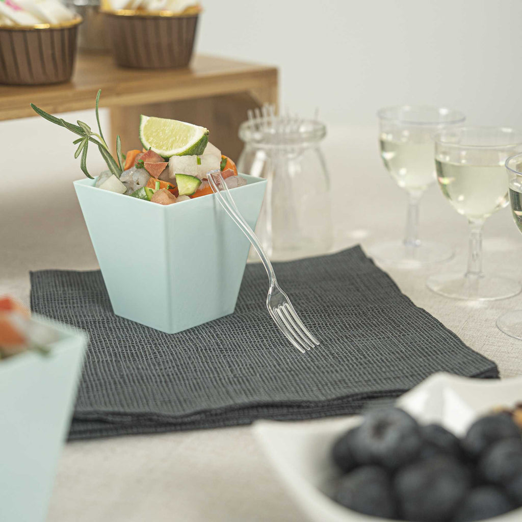 Mini Serve Clear Plastic Mini Fork - 4" - 100 count box