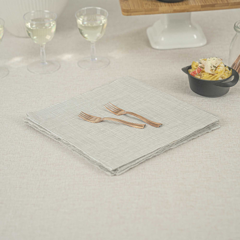 Mini Serve Rose Gold Plastic Mini Fork - 4" - 100 count box