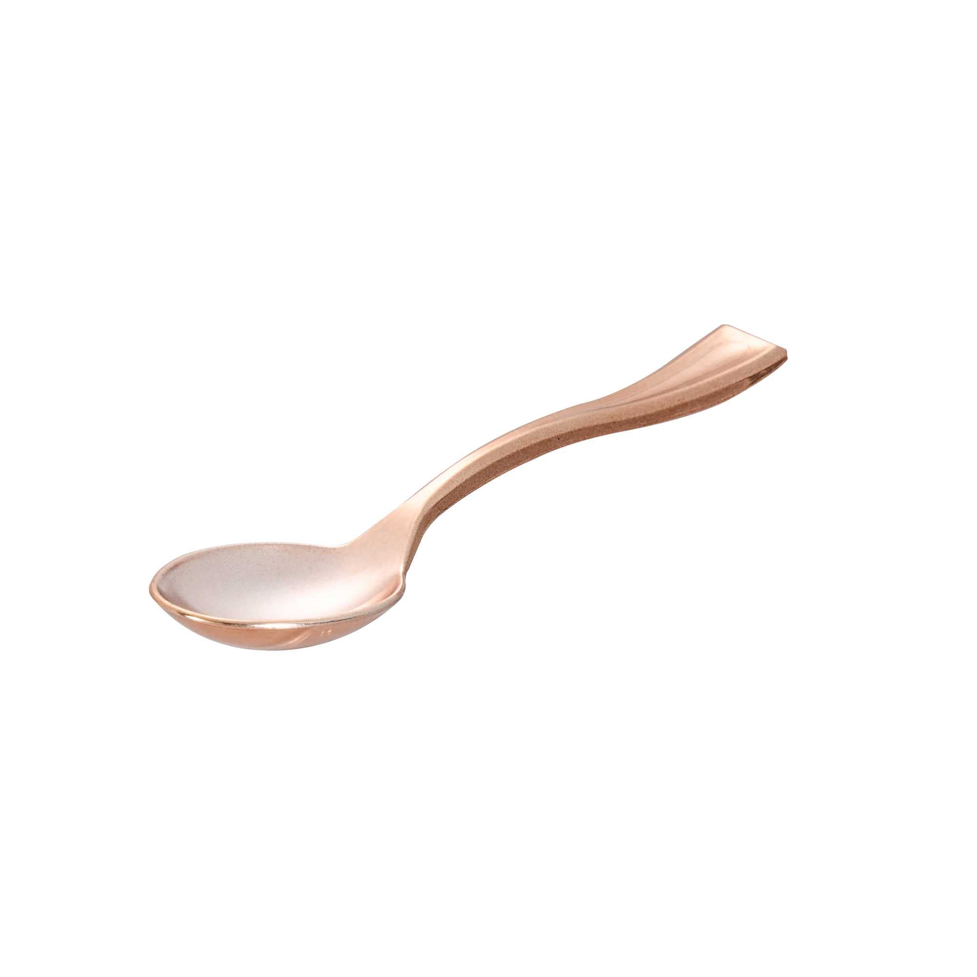 Mini Serve Rose Gold Plastic Mini Spoon - 4" - 100 count box