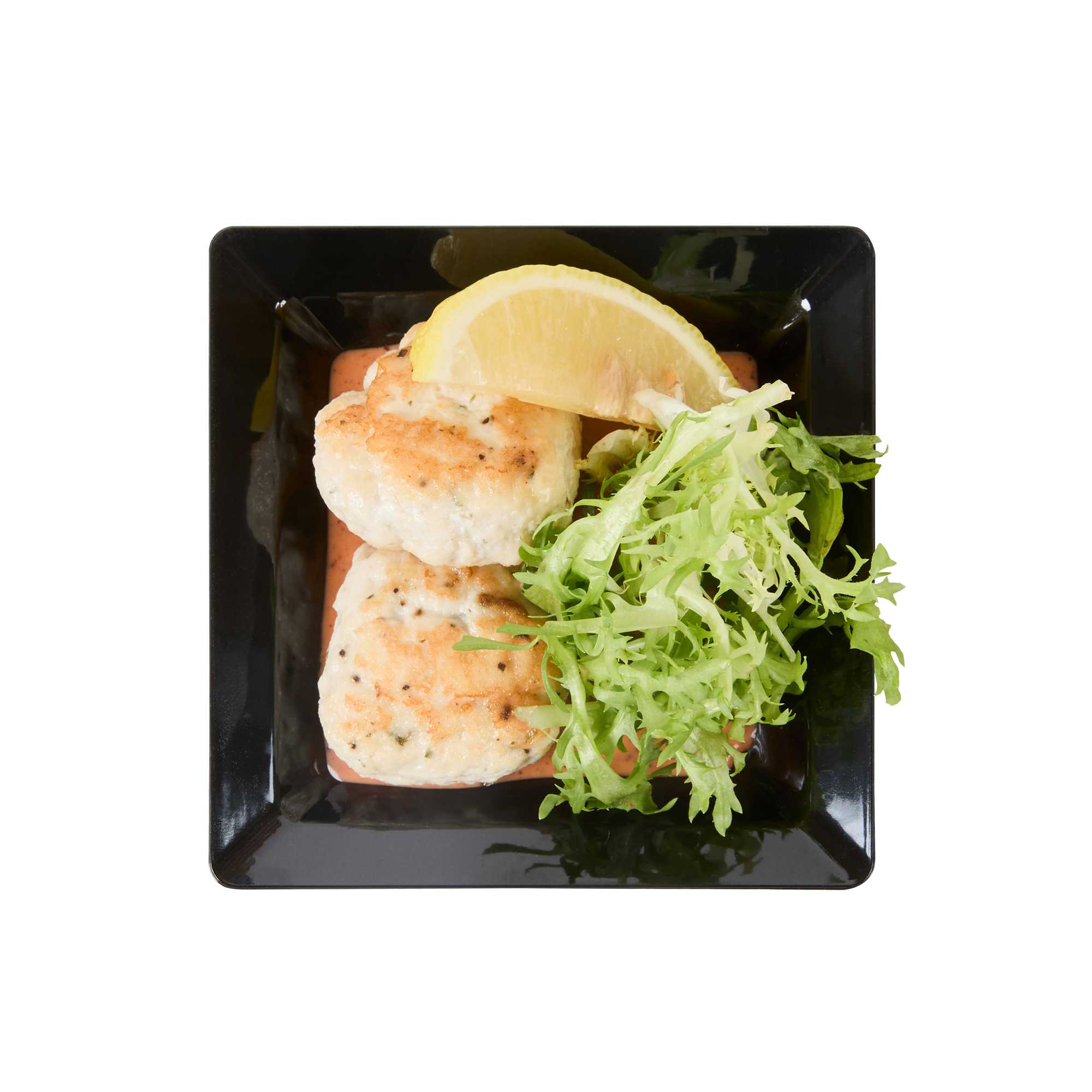 Mini Serve Square Black Plastic Plate - 4 1/4" x 4 1/4" x 1/2" - 100 count box
