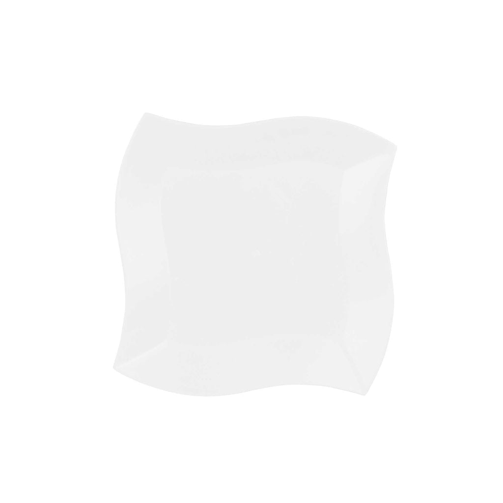 Maxi Serve Square White Plastic Large Aqua Plate - 9" x 9" x 1/2" - 100 count box