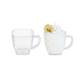 Restpresso 2 oz Square Clear Plastic Mini Cafe Cup - 2" x 2" x 2" - 100 count box