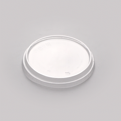 Basic Nature Round Clear PLA Plastic Flat Lid - Fits To Go Deli Container, Compostable - 500 count box