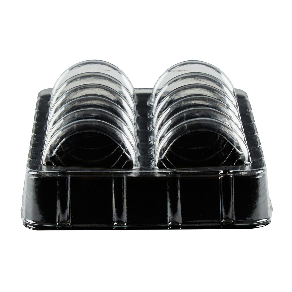Shock Safe Rectangle Black Plastic Macaron Take Out Box - Fits 12 Macarons - 11" x 4 1/2" x 2" - 100 count box