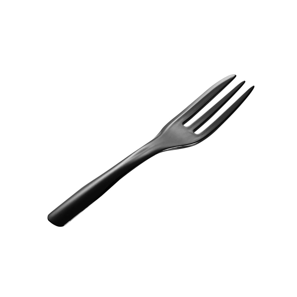 Coppetta Black Plastic Cake Fork with Knife Edge - 4" x 3/4" - 500 count box