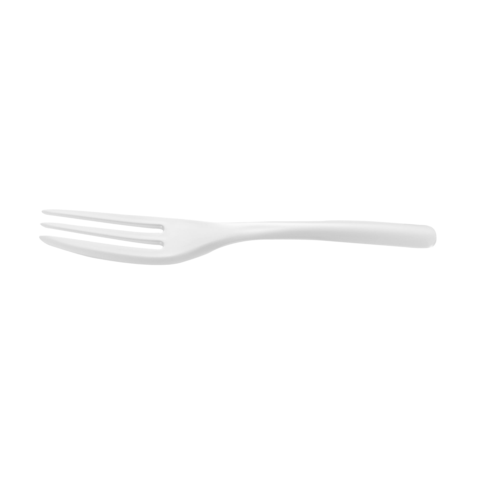 Coppetta Pearl White Plastic Cake Fork with Knife Edge - 4" x 3/4" - 500 count box