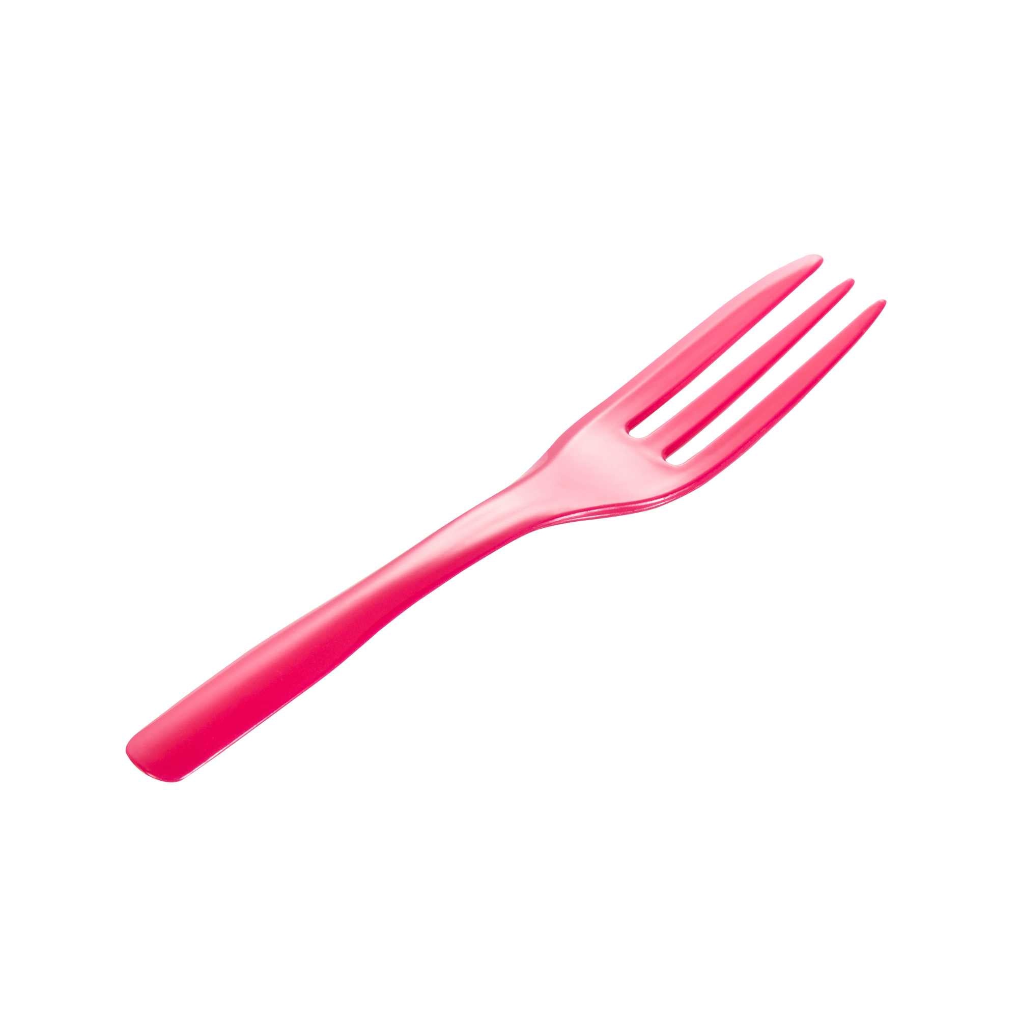 Coppetta Magenta Plastic Cake Fork with Knife Edge - 4" x 3/4" - 100 count box