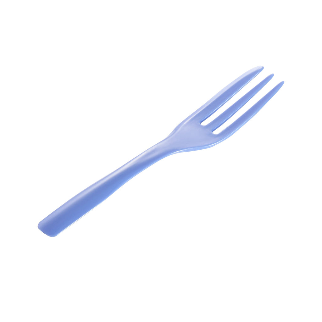 Coppetta Periwinkle Plastic Cake Fork with Knife Edge - 4" x 3/4" - 100 count box