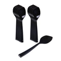 Coppetta Black Plastic Petal Spoon - 4 1/2" x 1" - 500 count box