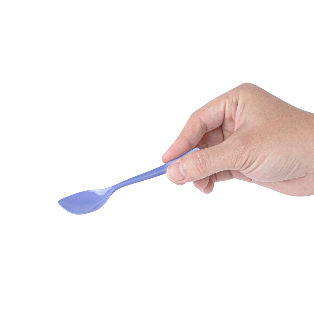 Coppetta Periwinkle Plastic Petal Spoon - 4 1/2" x 1" - 500 count box