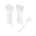 Coppetta Pearl White Plastic Petal Spoon - 4 1/2" x 1" - 100 count box